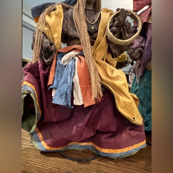 Two Paper Maché Figurines, Handcrafted Clay Sculptures, Eclectic Home Decor - Picture 10 of 15